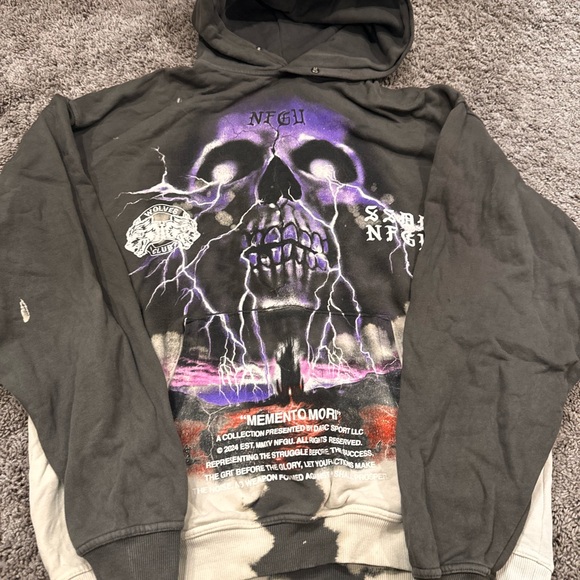 Darc Sport Other - Memento mori darc sport wolves club Black and Purple skull Graphic Hoodie sz L